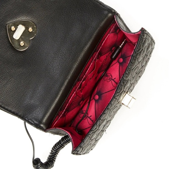 Rare! Betsey Johnson Pocket Dial Phone Belt Bag - Black - - Picture 7 of 10